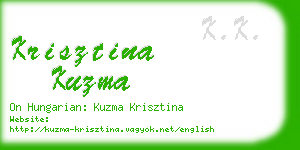 krisztina kuzma business card